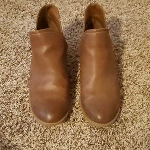 Tan booties, size 7.5